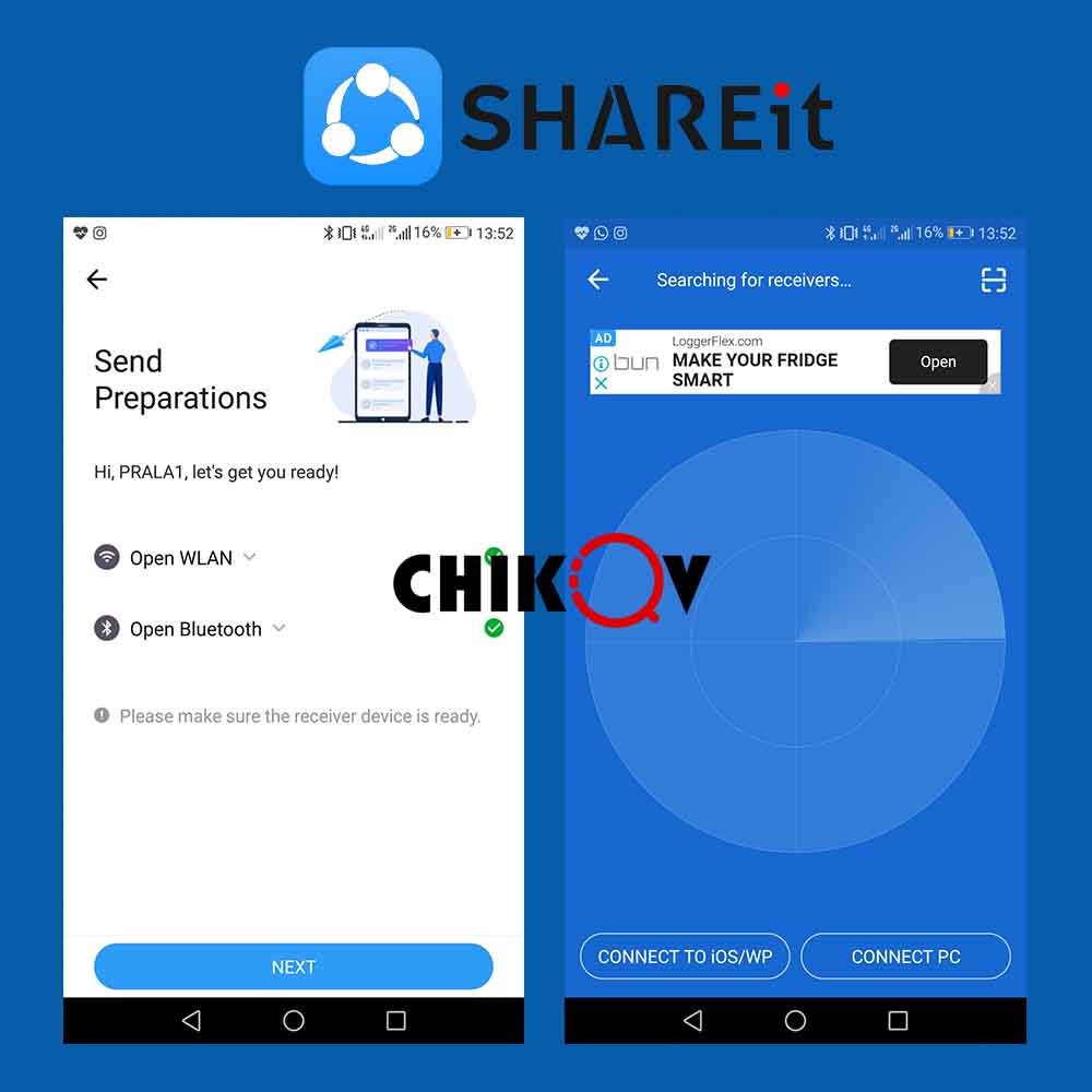 برنامه شریت - SHAREit بهترین ابزار برای انتقال فایل های شما | چیکاو