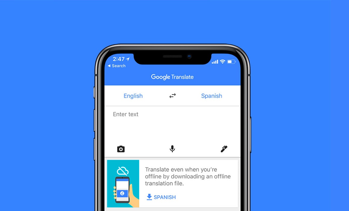 نسخه موبایل گوگل ترنسلیت - رسانه چیکاو