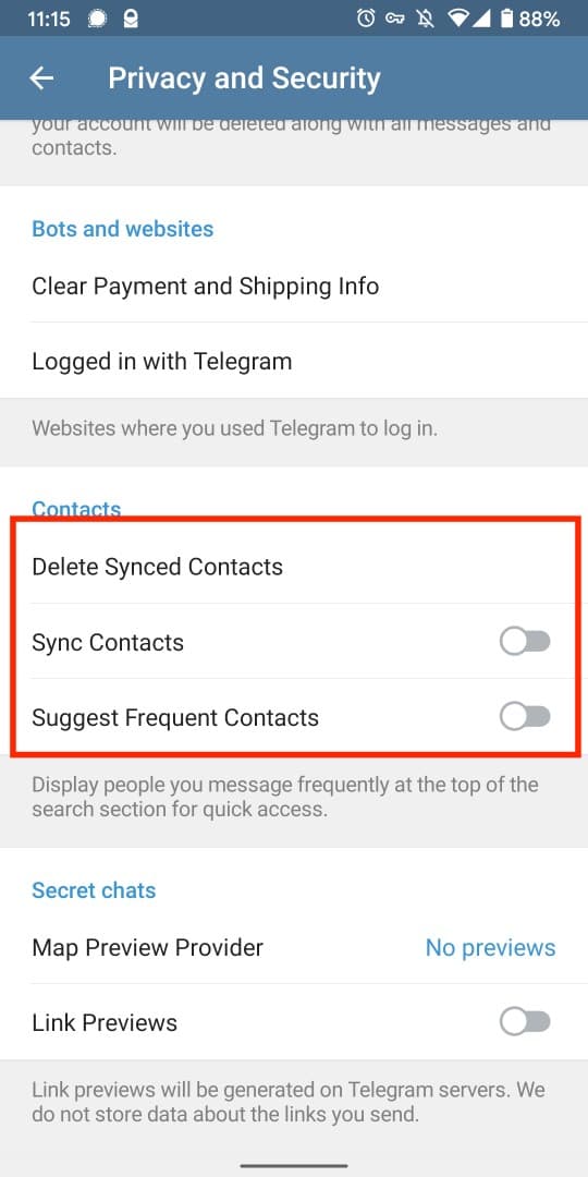  نکاتی برای حذف مخاطبین تلگرام برای همیشه - چیکاو