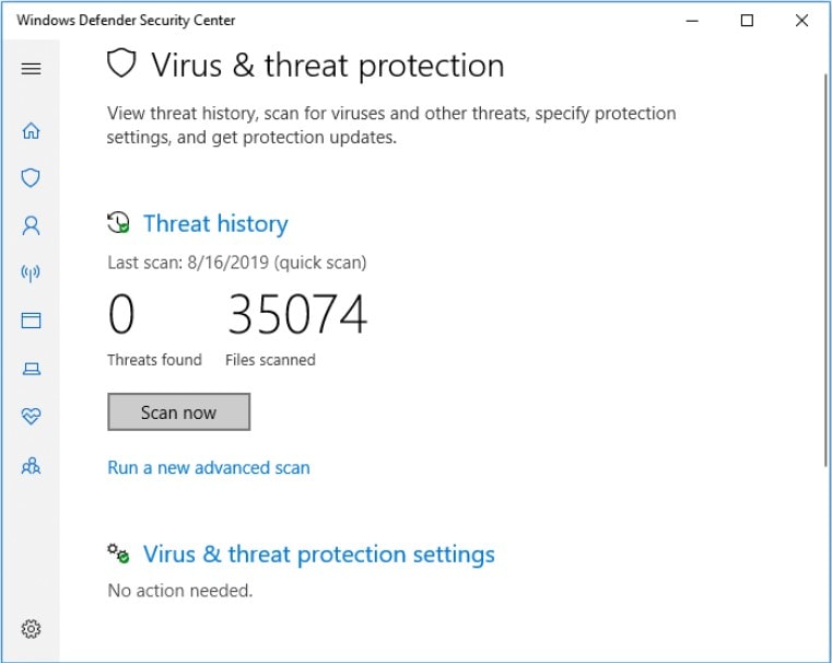 استفاده از آنتی ویروس Windows Defender، برای حذف ویروس های رایانه و هارد - چیکاو