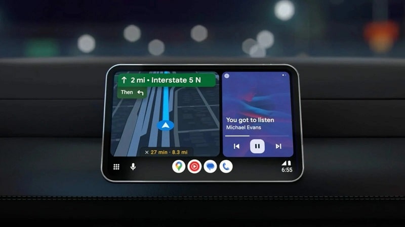 Google Maps یک به‌روزرسانی طراحی در Android Auto دریافت می‌کند - چیکاو