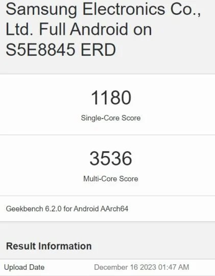 Samsung Exynos 1480 Performance Geekbench 6 - چیکاو