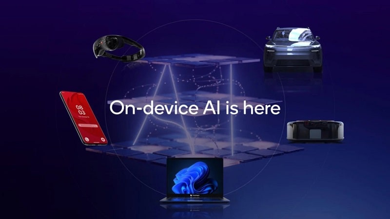 کوالکام هوش مصنوعی که روی تلفن‌ها، لپ‌تاپ‌ها و اتومبیل‌ها را به نمایش می‌گذارد - چیکاو