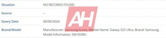 پایگاه داده IMEI شماره مدل Samsung Galaxy S25 Ultra - چیکاو