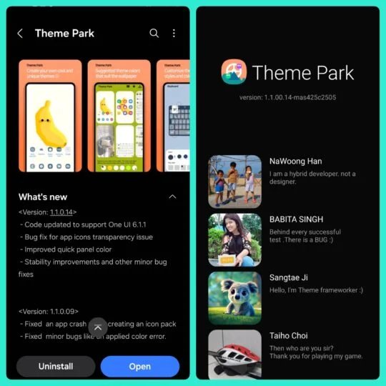 به روز رسانی Good Lock Theme Park One UI 6.1.1 - چیکاو