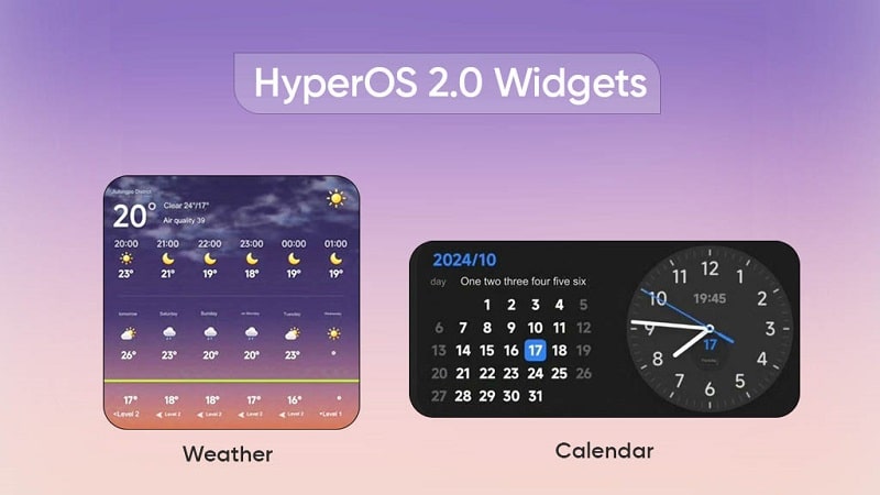 HyperOS 2.0 ویجت های آب و هوا و تقویم را با طراحی جدید به ارمغان می آورد - چیکاو