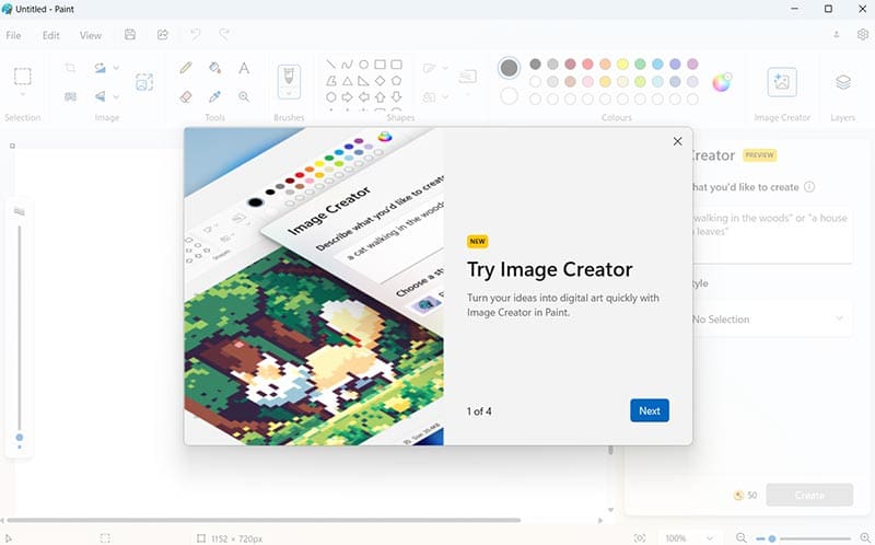 Image Creator در Paint: خلق و ویرایش تصاویر با هوش مصنوعی - چیکاو