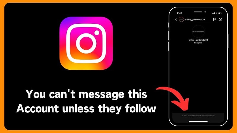رفع ارور you can't message this account unless they follow you در اینستاگرام - چیکاو