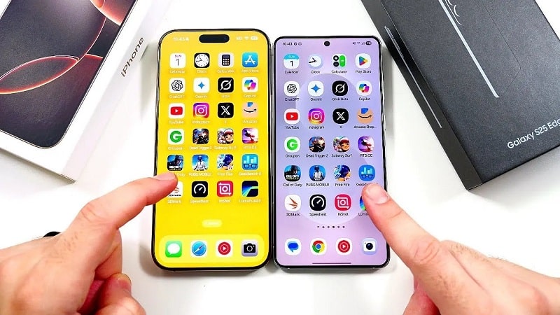 مقایسه نهایی سرعت: آیفون 16 پرو مکس در برابر گلکسی S25 Edge! - چیکاو