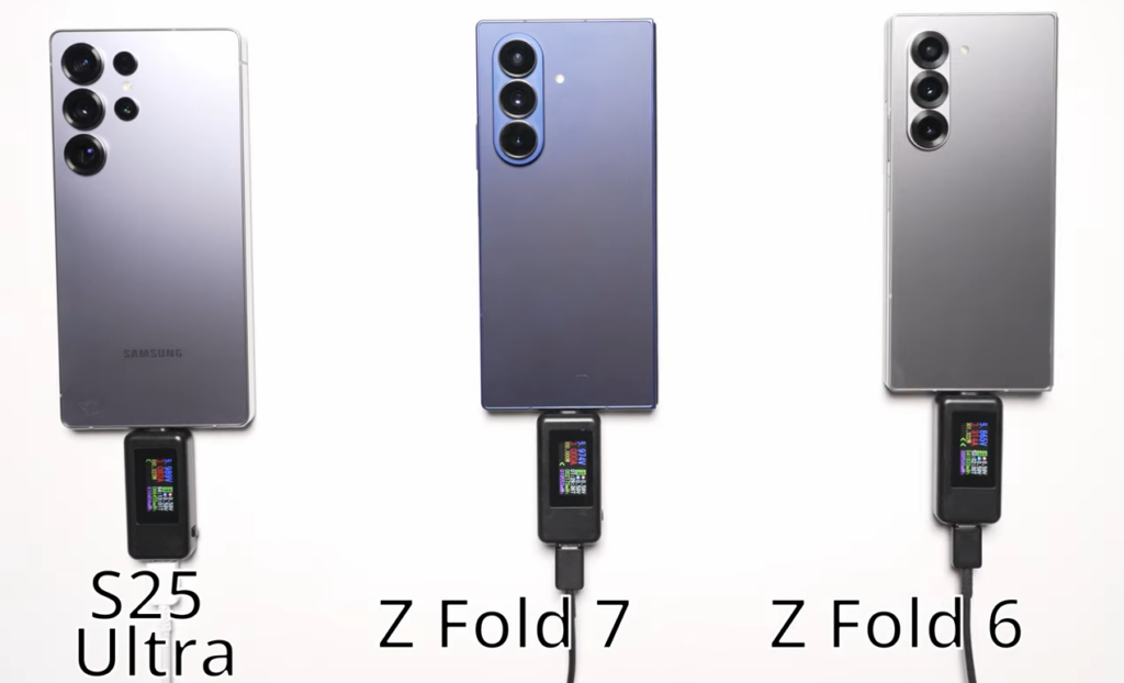 مقایسه سرعت شارژ گلکسی S25 Ultra، Z Fold 7 و Fold 6؛ برتری نسبی تاشوی جدید! - چیکاو