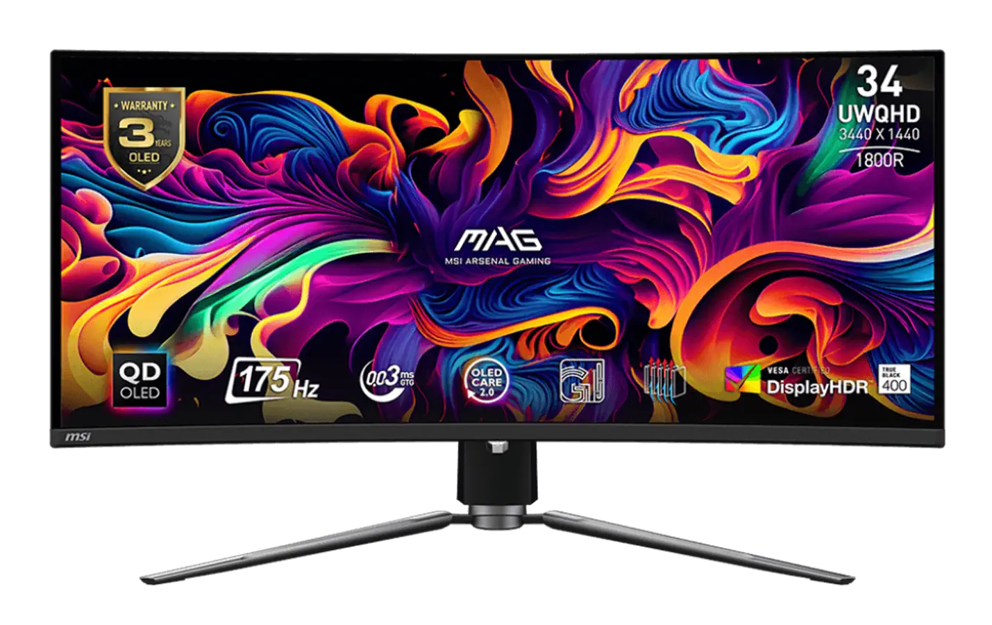 MSI مانیتور خمیده 34 اینچی فوق عریض با نرخ نوسازی ۲۴۰ هرتز را معرفی کرد - چیکاو
