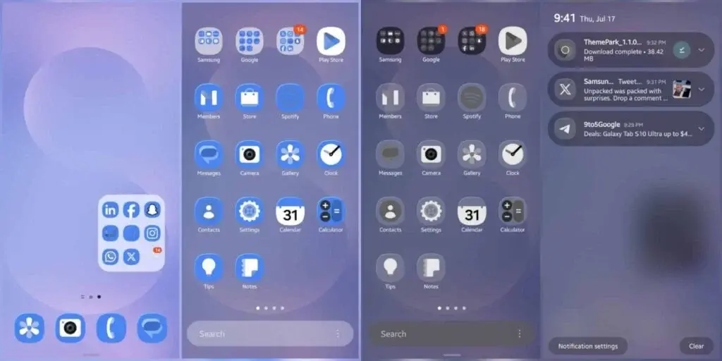 سامسونگ با ارائه افکت شیشه‌ای، رقیبی برای iOS 26 می‌سازد - چیکاو