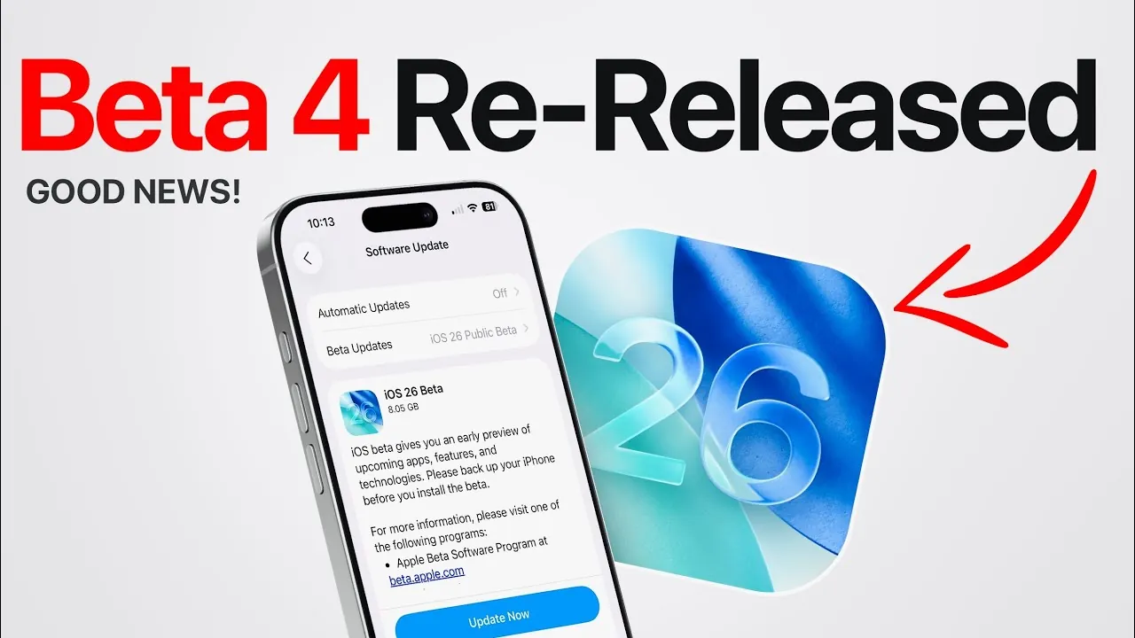 اپل نسخه بتای چهارم iOS 26 را با تغییرات اساسی دوباره منتشر کرد - چیکاو