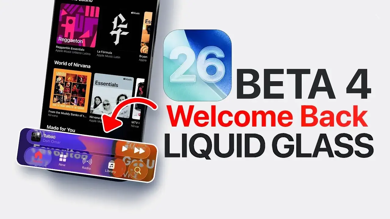 عرضه نسخه بتای چهارم iOS 26 با بازگشت ویژگی محبوب Liquid Glass! - چیکاو