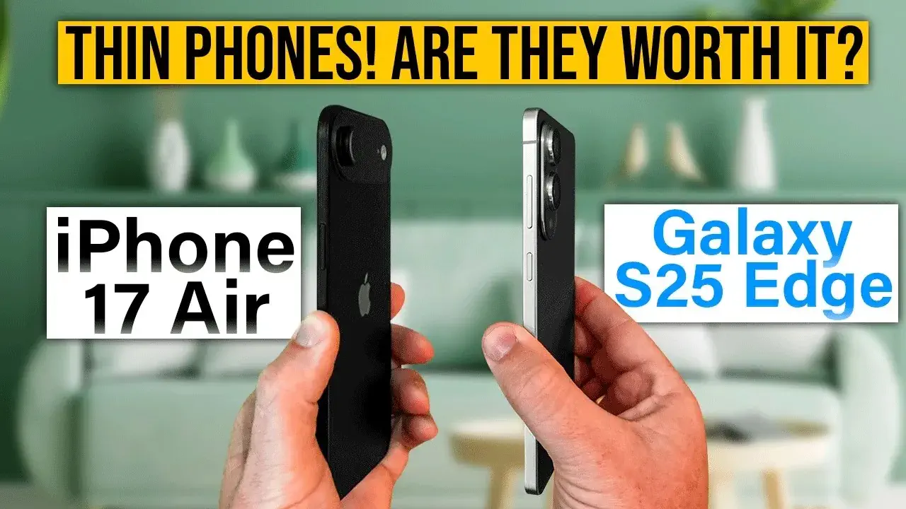 رقابت طراحی باریک: مقایسه گلکسی S25 Edge و آیفون 17 Air! - چیکاو