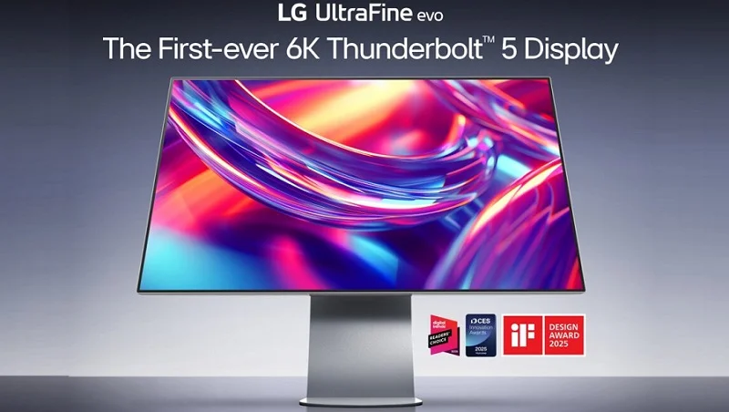ال‌جی UltraFine evo 6K: نخستین مانیتور 6K جهان با پشتیبانی از Thunderbolt 5 - چیکاو