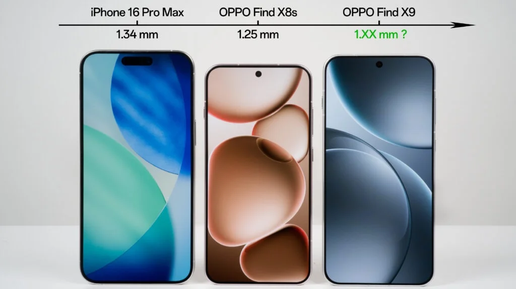 طراحی جلویی Oppo Find X9 فاش شد؛ باریکترین حاشیهها در چهار طرف! - چیکاو