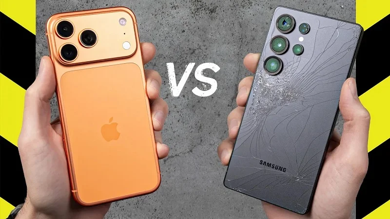 تست سقوط آیفون 17 پرو مکس و گلکسی S25 Ultra | کدام گوشی مقاوم‌تر است؟ - چیکاو