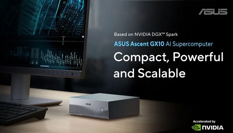 ایسوس Ascent GX10؛ مینی‌ پی‌سی هوش مصنوعی با ۱۰۰۰ ترافلاپس و ۱۲۸ گیگابایت رم - چیکاو