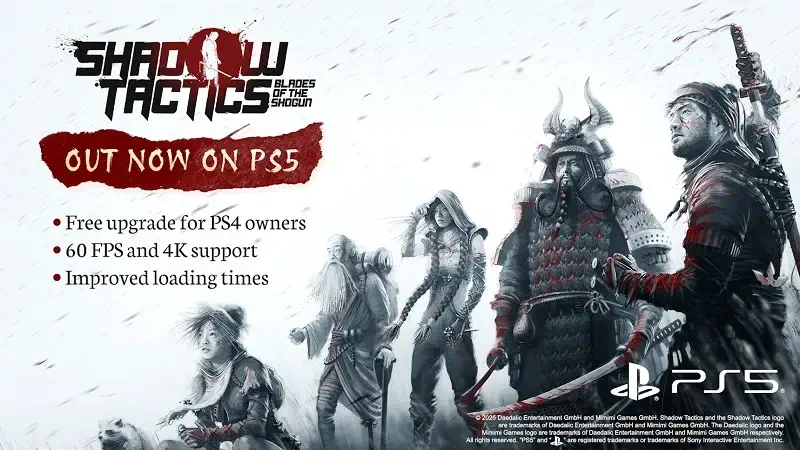 ارتقای رایگان بازی Shadow Tactics برای پلی‌استیشن 5! - چیکاو