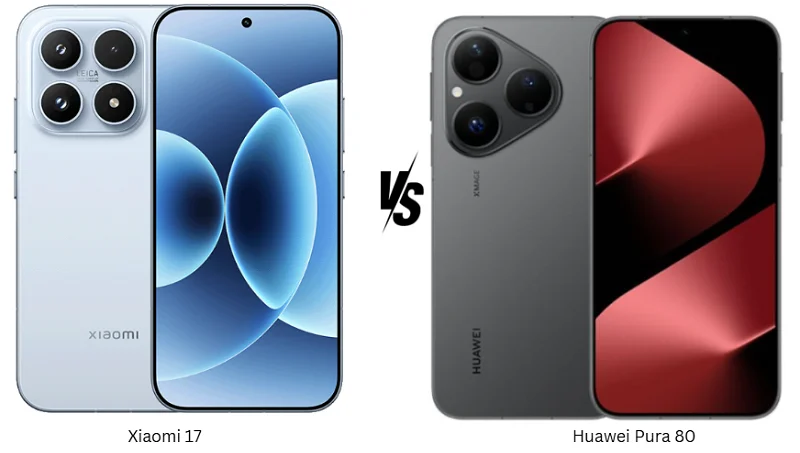 مقایسه شیائومی 17 با هواوی Pura 80: نمایشگر، دوربین و باتری در برابر هم! - چیکاو