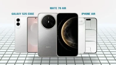 مقایسه هواوی Mate 70 Air با iPhone Air و Galaxy S25 Edge - چیکاو