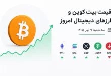 قیمت بیتکوین و ارزهای دیجیتال 9 تیر 1405؛ سولانا رشد کرد، NFP سقوط ۱۹ درصدی را تجربه کرد - چیکاو