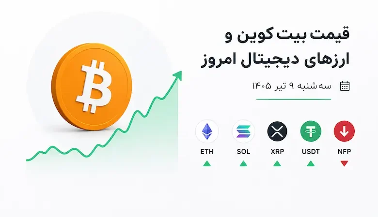 قیمت بیتکوین و ارزهای دیجیتال 9 تیر 1405؛ سولانا رشد کرد، NFP سقوط ۱۹ درصدی را تجربه کرد - چیکاو